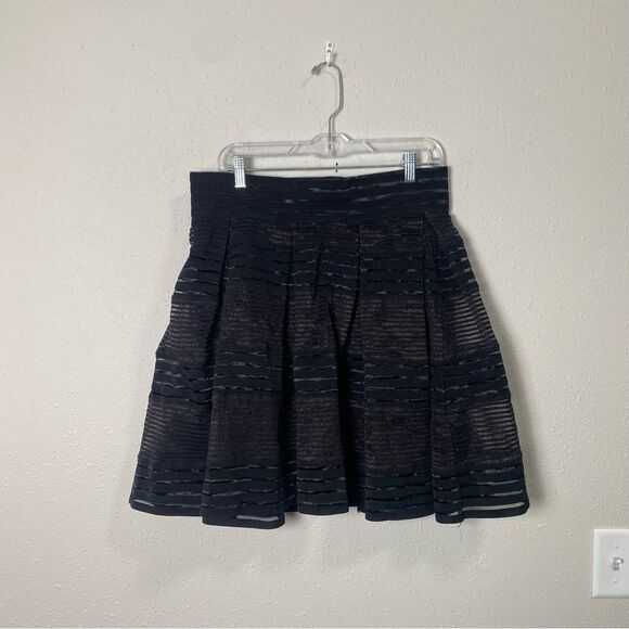 Torrid Black Sheer Ruffle A-Line Mini Skirt W/ Elastic Waist Women's Size Large - Picture 3 of 10